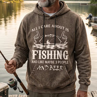 All I Care About Is Fishing Funny Fishing Lover Hoodie