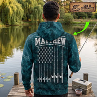 Personalized Hooked for Life Fishing Hoodie