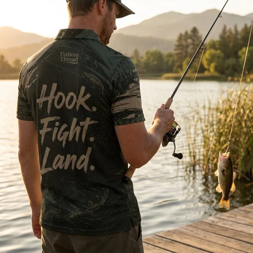 Hook Fight Land Fishing Hawaiian Shirt