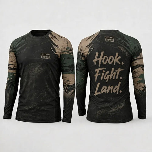 Hook Fight Land Fishing Long Sleeve Shirt