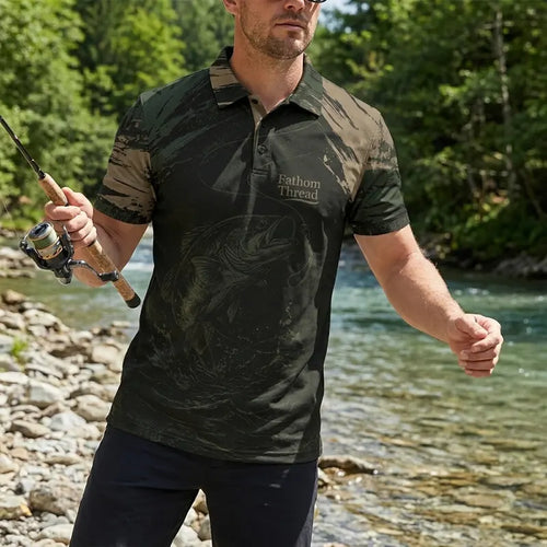 Hook Fight Land Fishing Polo Shirt