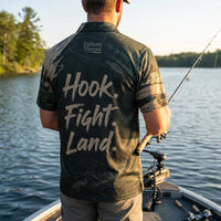 Hook Fight Land Fishing Polo Shirt