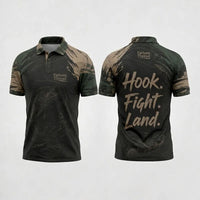 Hook Fight Land Fishing Polo Shirt