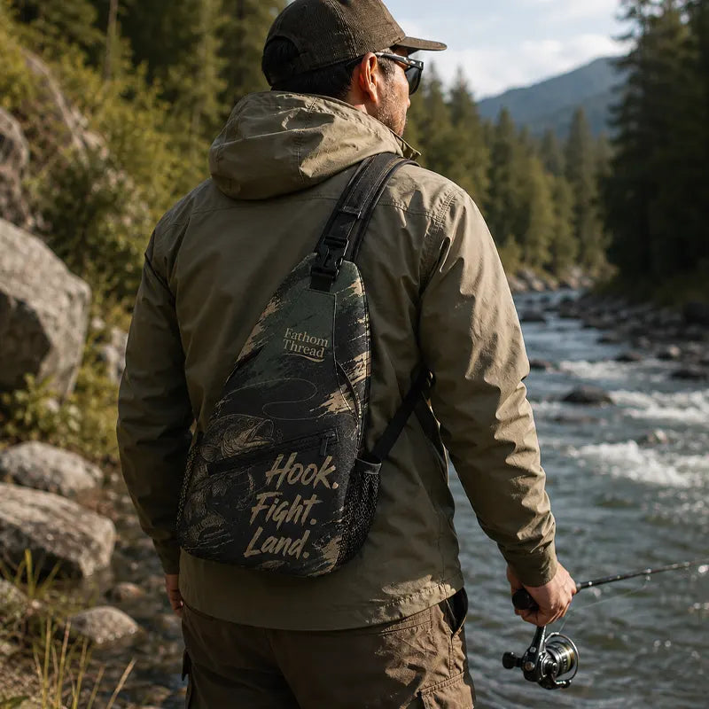 Hook Fight Land Fishing Sling Bag 2026