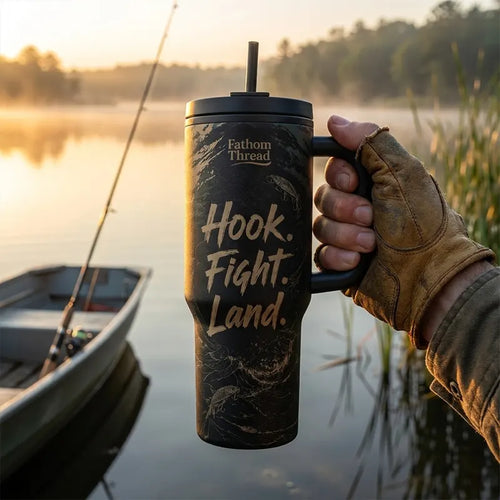 Hook Fight Land Fishing Tumbler