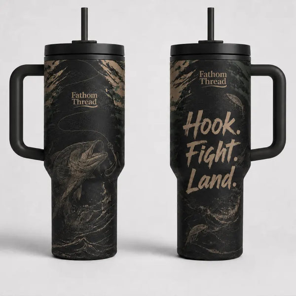 Hook Fight Land Fishing Tumbler