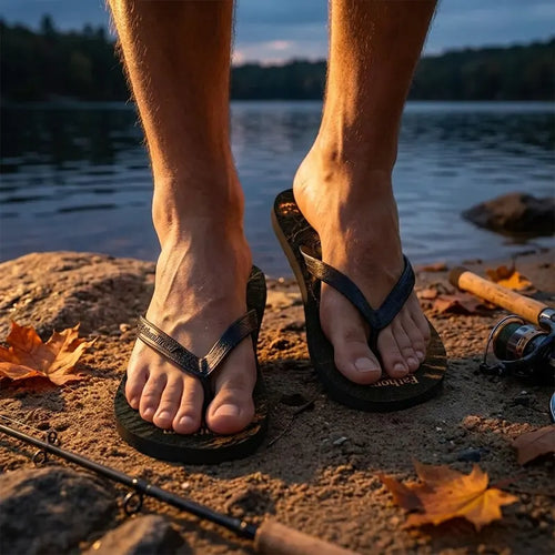 Hook Haunt Land Halloween Fishing Flip Flops