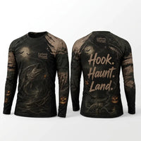 Hook Haunt Land Halloween Fishing Long Sleeve Shirt