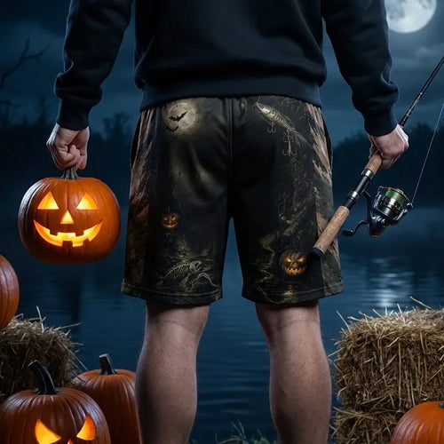 Hook Haunt Land Halloween Fishing Short Pants