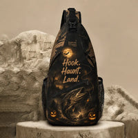 Hook Haunt Land Halloween Fishing Sling Bag