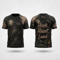 Hook Haunt Land Halloween Fishing T-Shirt