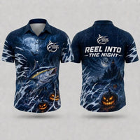 Hook Seek Reel Into The Night Halloween Hawaiian Shirt