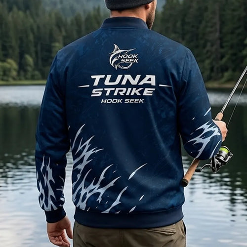 Hook Seek Tuna Strike Fishing Bomber Jacket