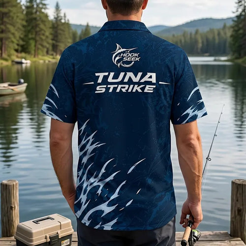 Hook Seek Tuna Strike Fishing Hawaiian Shirt