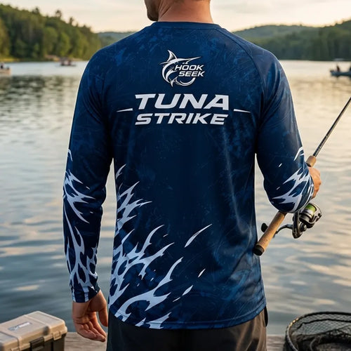 Hook Seek Tuna Strike Fishing Long Sleeve Shirt
