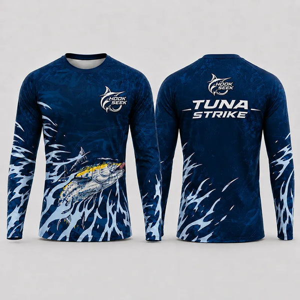 Hook Seek Tuna Strike Fishing Long Sleeve Shirt 2026