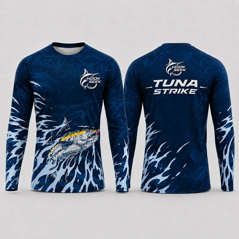 Hook Seek Tuna Strike Fishing Long Sleeve Shirt