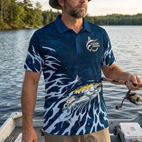 Hook Seek Tuna Strike Fishing Polo Shirt