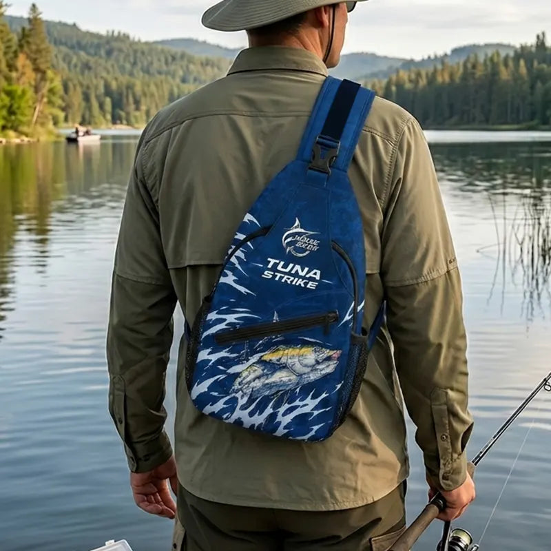Hook Seek Tuna Strike Fishing Sling Bag 2026