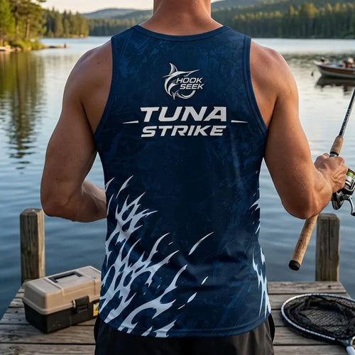 Hook Seek Tuna Strike Fishing Tank Top
