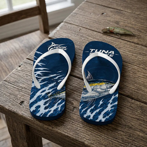 Hook Seek Tuna Strike Offshore Fishing Flip Flops