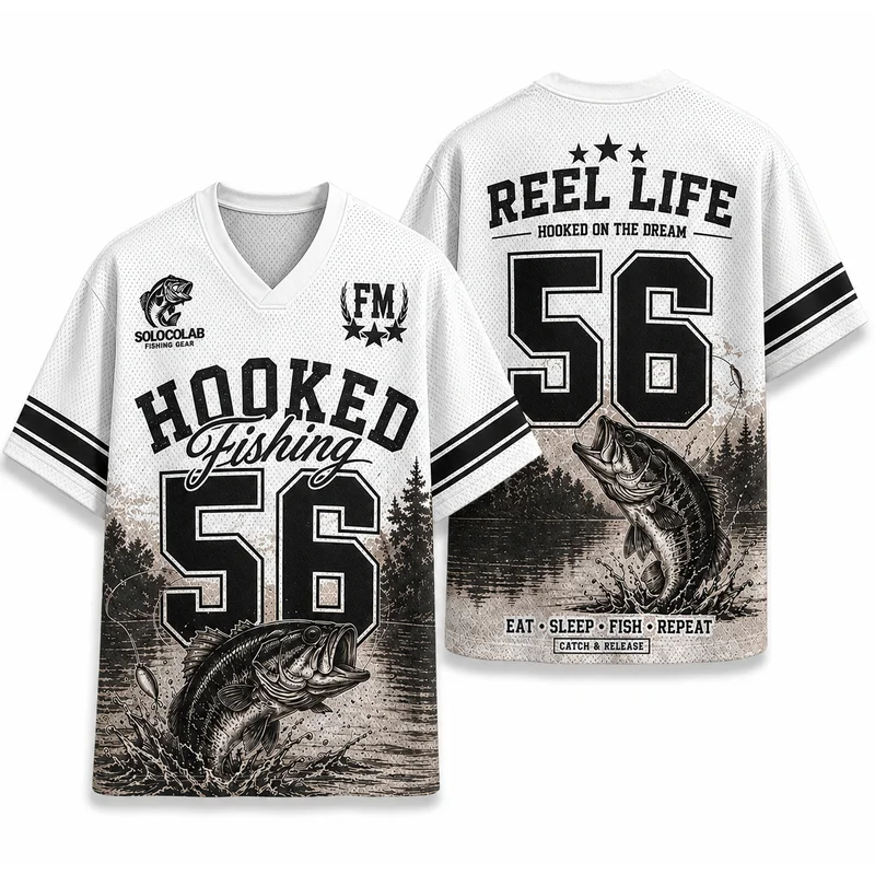 Hooked Fishing 56 Reel Life Fishing Jersey