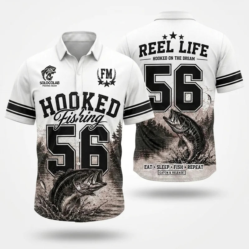 Hooked Fishing 56 Reel Life Hawaiian Shirt