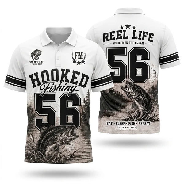 Hooked Fishing 56 Reel Life Polo Shirt 2026