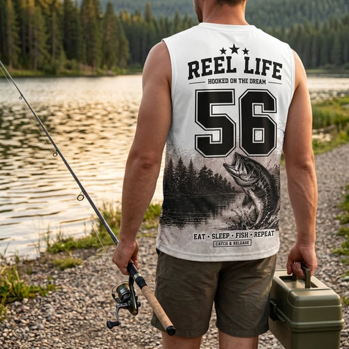 Hooked Fishing 56 Reel Life Tank Top