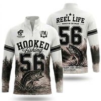 Hooked Fishing 56 Reel Life Zip Long Sleeve Shirt