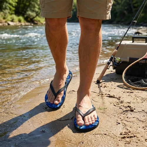 Hooked For Life Personalized Fishing Flip Flops