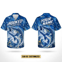 Hooked For Life Personalized Fishing Hawaiian Shirt