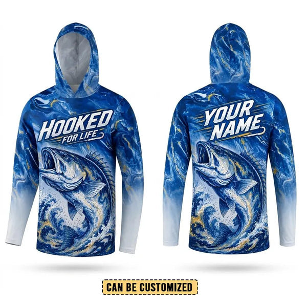 Hooked For Life Personalized Fishing Hoodie 2026