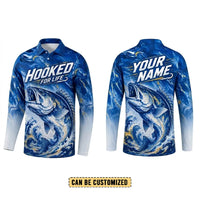 Hooked For Life Personalized Fishing Polo Long Sleeve Shirt