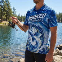 Hooked For Life Personalized Fishing Polo Shirt