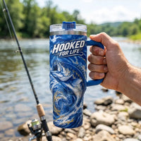 Hooked For Life Personalized Fishing Tumbler