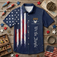 Hooked On Freedom 250th Anniversary Fishing Hawaiian Shirt