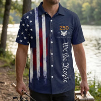 Hooked On Freedom 250th Anniversary Fishing Hawaiian Shirt