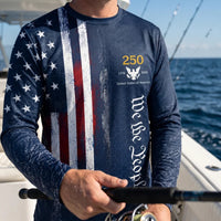 Hooked On Freedom 250th Anniversary Fishing Long Sleeve Shirt