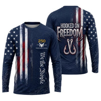 Hooked On Freedom 250th Anniversary Fishing Long Sleeve Shirt
