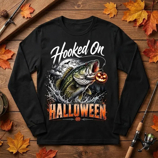 Hooked On Halloween Fishing Long Sleeve Shirt