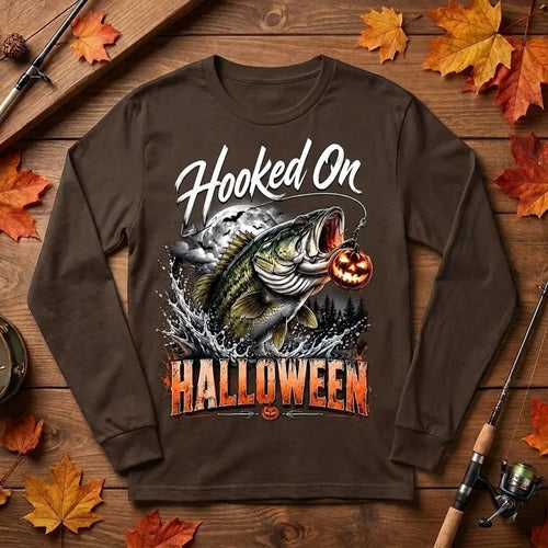 Hooked On Halloween Fishing Long Sleeve Shirt