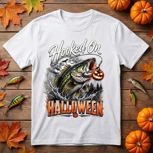 Hooked On Halloween Fishing T-Shirt