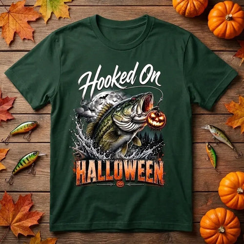 Hooked On Halloween Fishing T-Shirt