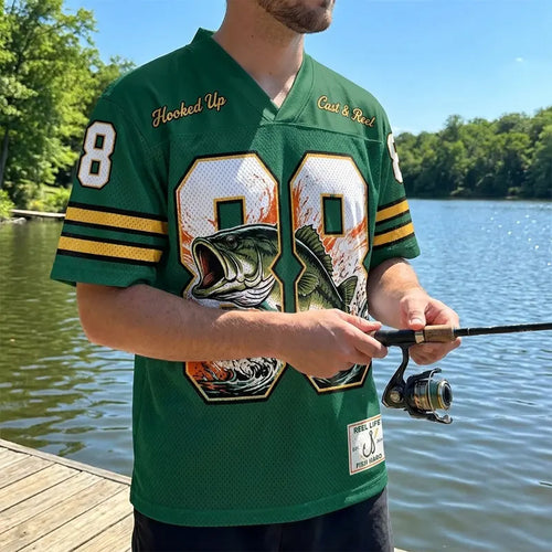 Hooked Up Live To Fish Fish To Win Fishing Jersey