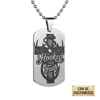 Hooked With Faith Personalized Dog Tag Necklace
