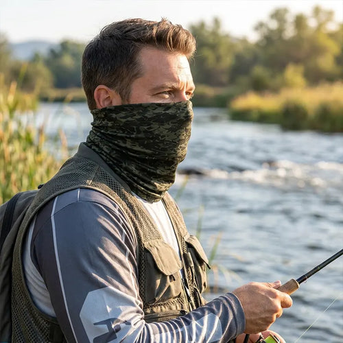 Hooked on Bass Fishing Neck Gaiter