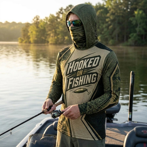 Hooked on Fishing Long-Sleeve Sun Protection Shirt
