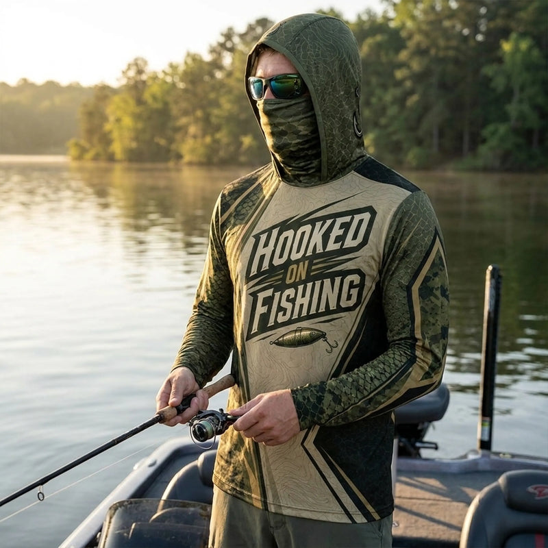 Hooked on Fishing Long-Sleeve Sun Protection Shirt