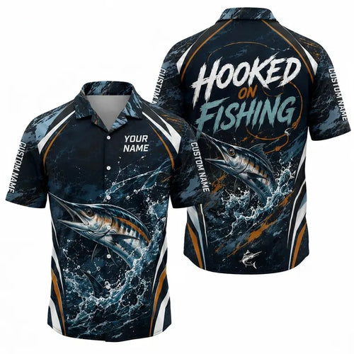 Hooked on Fishing Personalized Apparel